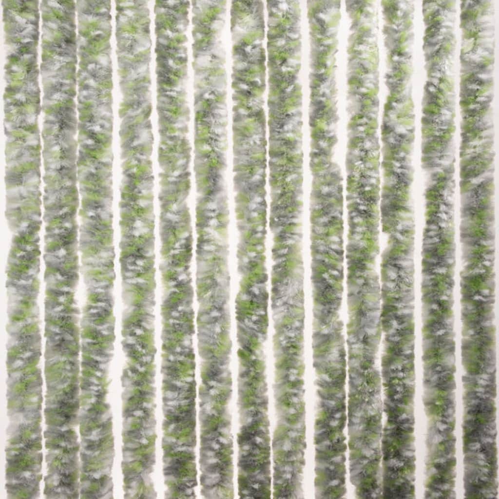 Flauschvorhang für Reisemobil grau weiß grün 56 × 205 cm