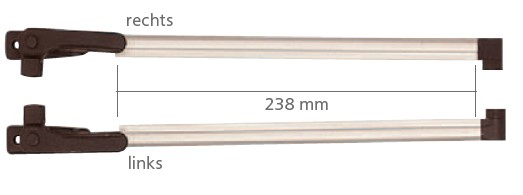 Klick-Klack-Aussteller 23,8 cm für S3 und S4 Fenster VAM 550