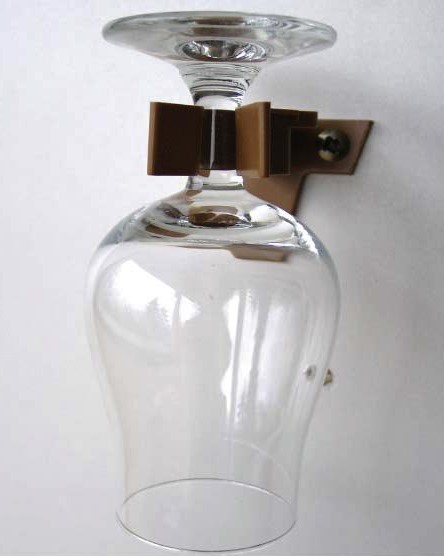 Mega-Klipp Glashalter Standard für 4 Gläser braun