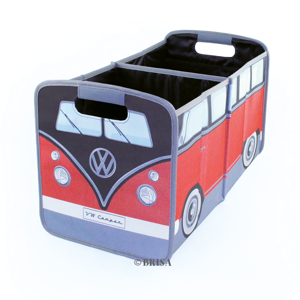 VW Bulli T1 Bus Faltbox in Rot/Schwarz