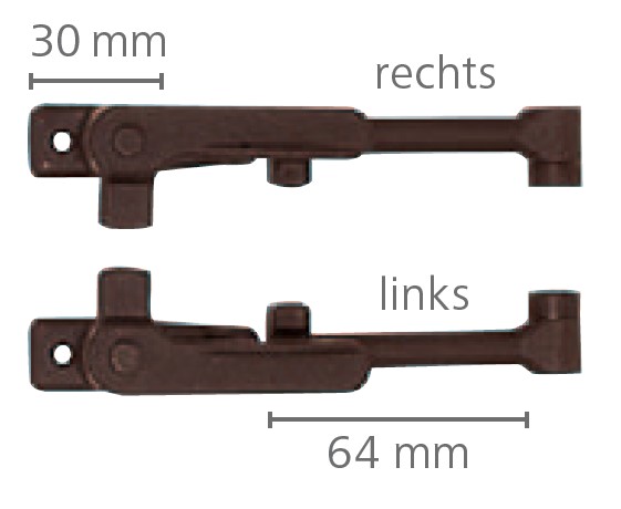 Klick-Klack-Aussteller 6,4 cm für S3 und S4 Fenster VAM 300