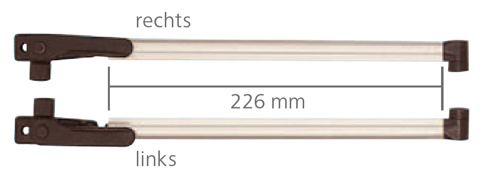 Klick-Klack-Aussteller 22,6 cm für S3 und S4 Fenster VAM 500