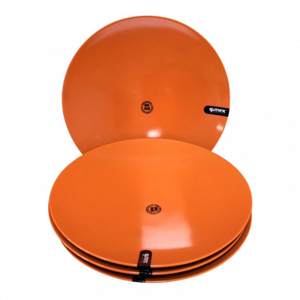 Gimex Pastateller Grey Line orange 4er Set