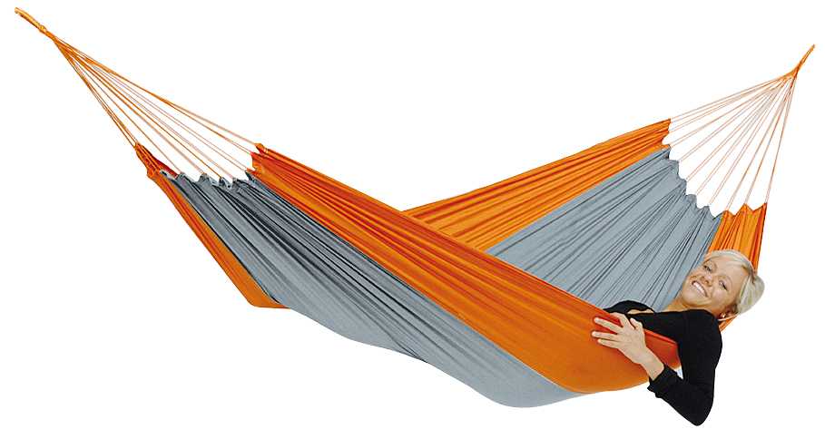 Amazonas Leichthängematte Silk Traveller techno orange-grau