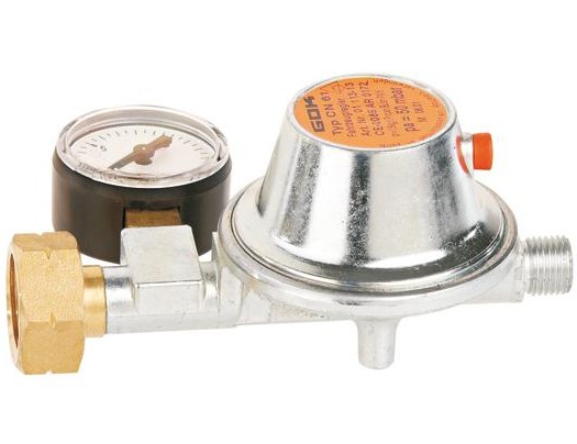 GOK Sicherheits-Gasdruckregler 50 mbar mit Manometer