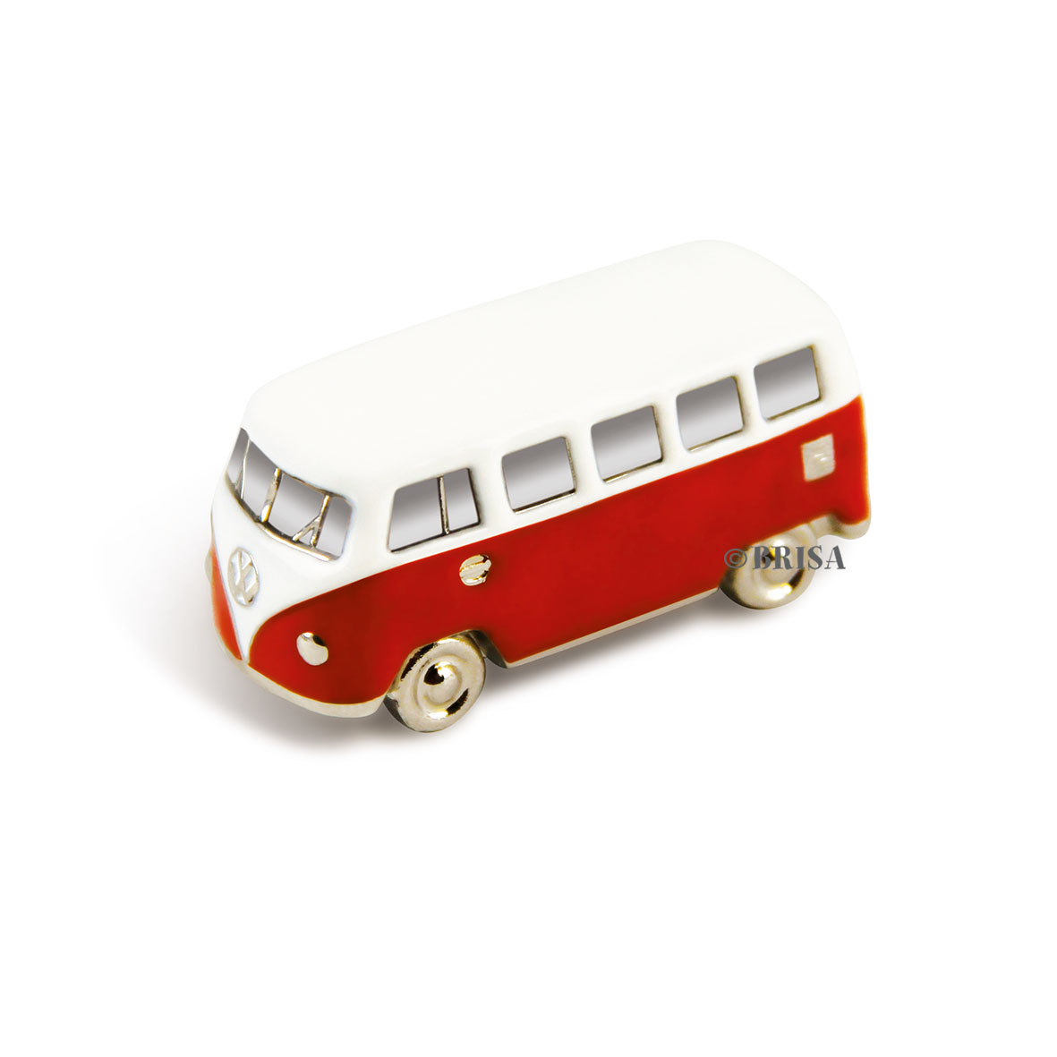 VW Bulli T1 3D Mini Modell mit Magnet rot