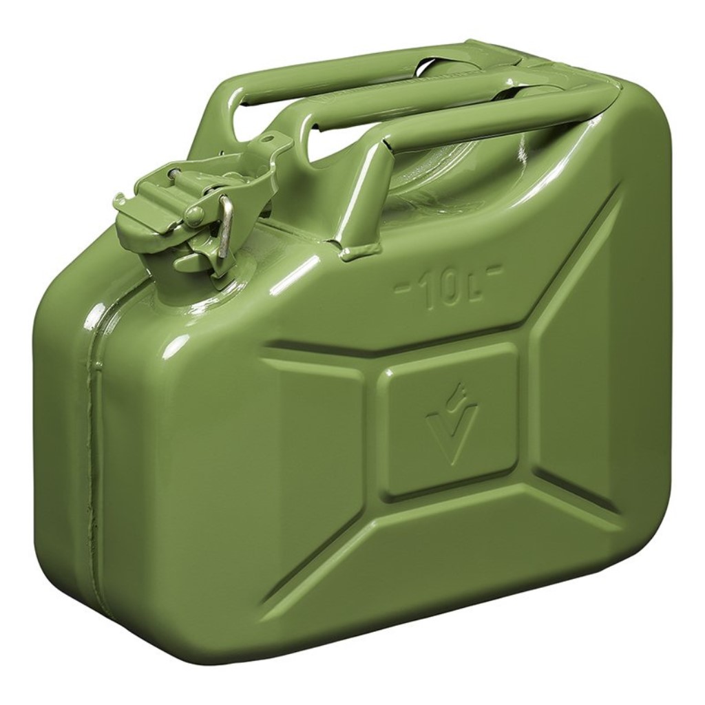 Pro Plus Benzinkanister aus Metall 10 Liter grün