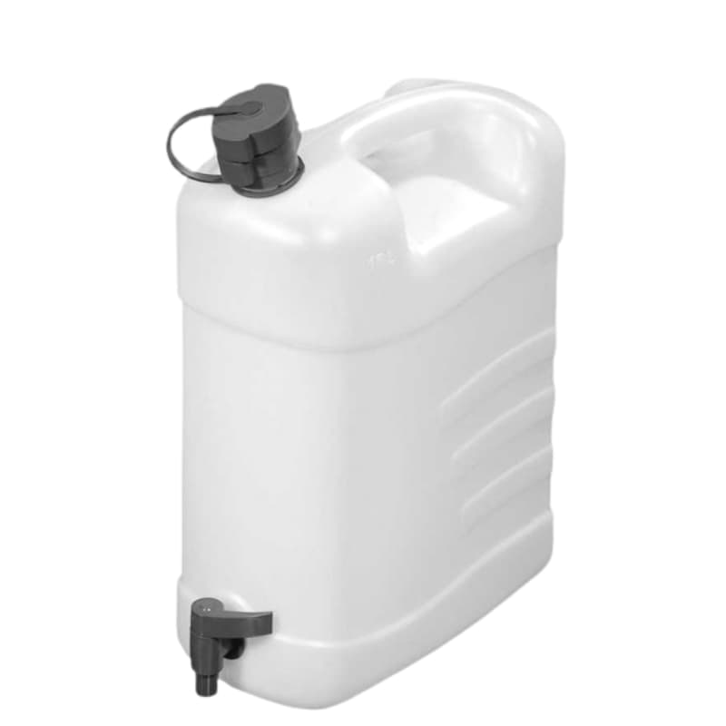 Wasserkanister 15 Liter mit Ablasshahn und Auslaufrohr