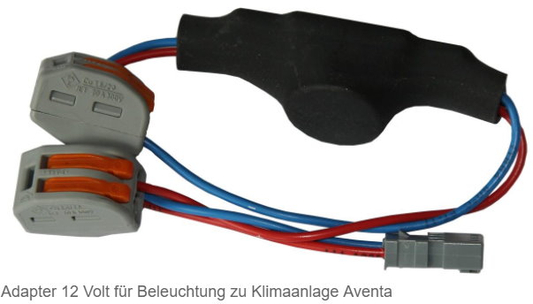 Truma Adapter 12 Volt für Beleuchtung Klimaanlage Aventa