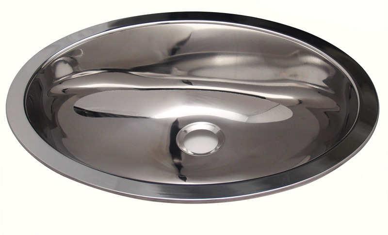 Waschbecken oval Edelstahl 510 mm