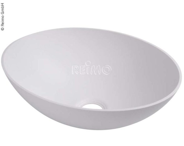 Design-Waschbecken oval weiß B400xT290xH135 mm