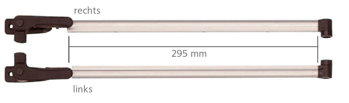 Klick-Klack Fensteraussteller 29,5 cm für S3 und S4 Fenster VAM 700