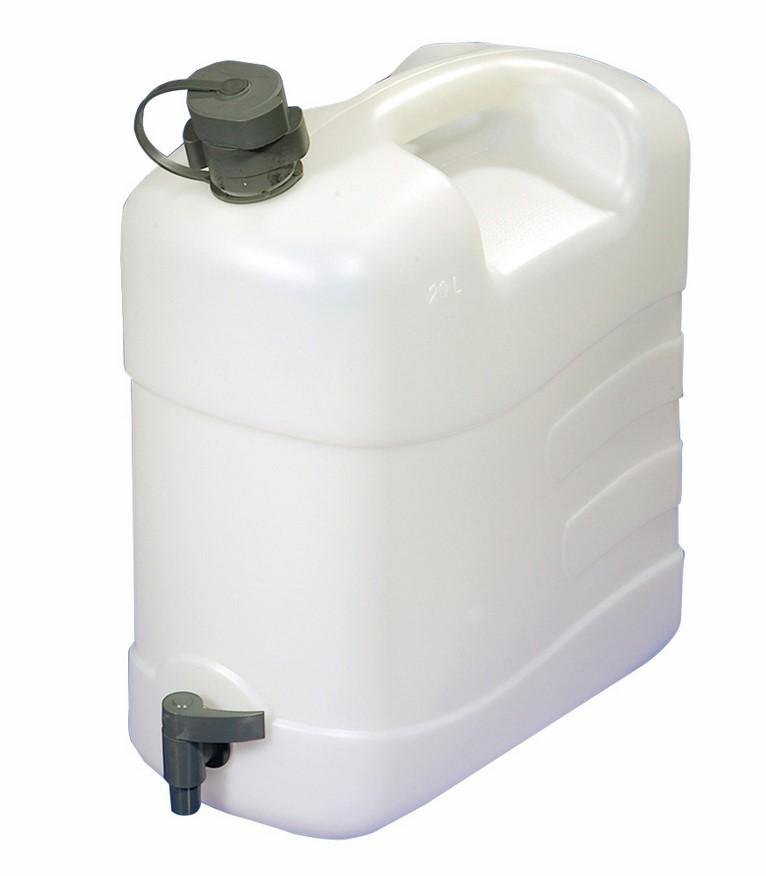 Wasserkanister 20 Liter mit Ablasshahn und Auslaufrohr