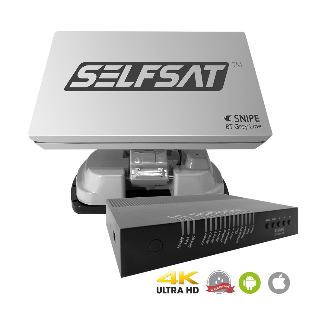 Automatische Camping Antenne Selfsat SNIPE BT Grey Line Single