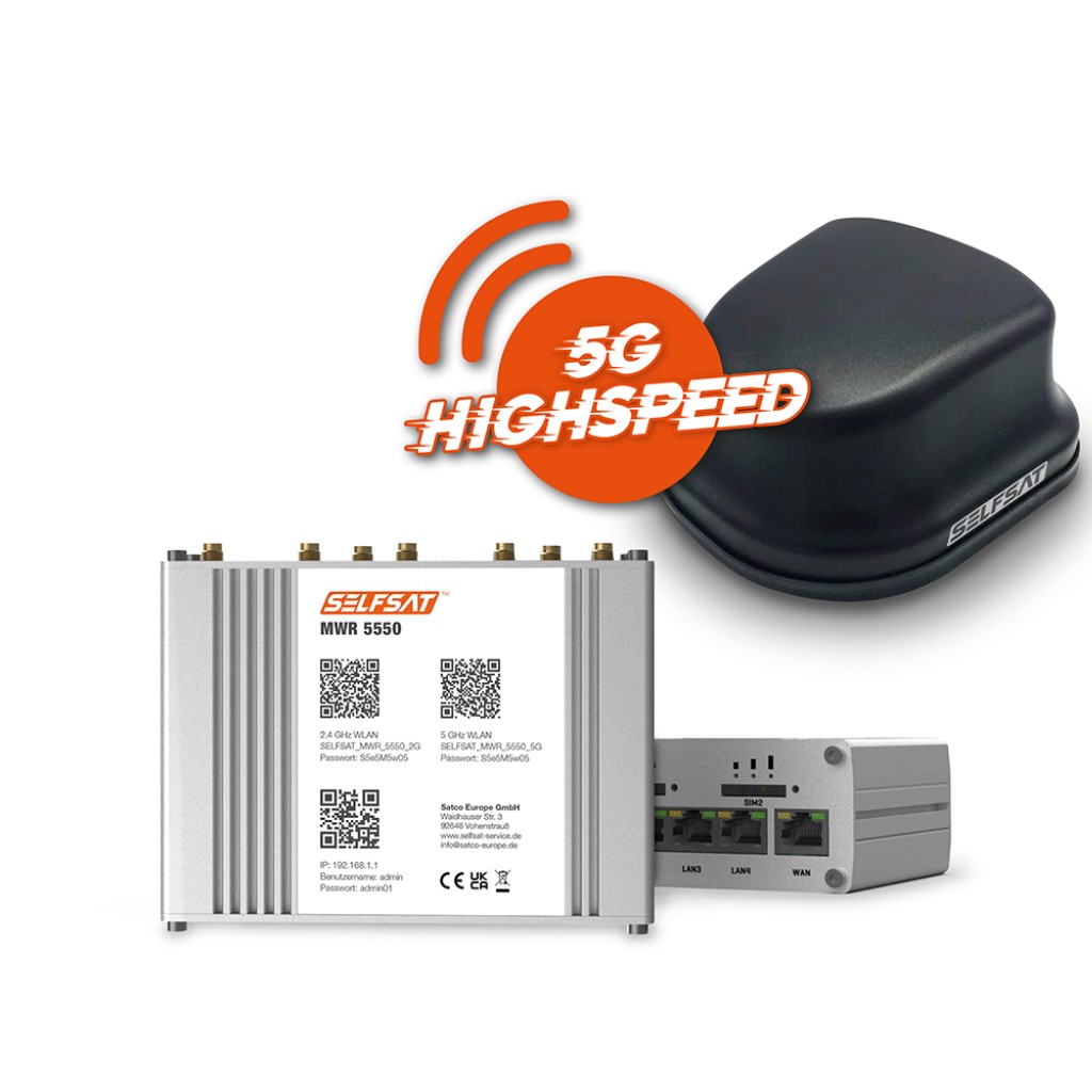 SELFSAT MWR 5550 4G / LTE - WLAN Internet Router bis 3,3 Gbps