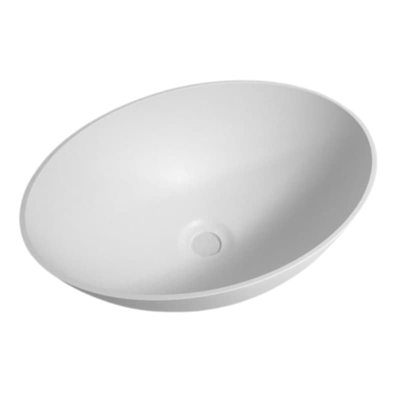 Design-Waschbecken oval weiß B350xT256xH135 mm