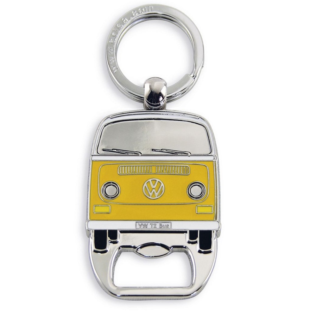 VW Bus T2 Schlüsselanhänger mit Flaschenöffner orange