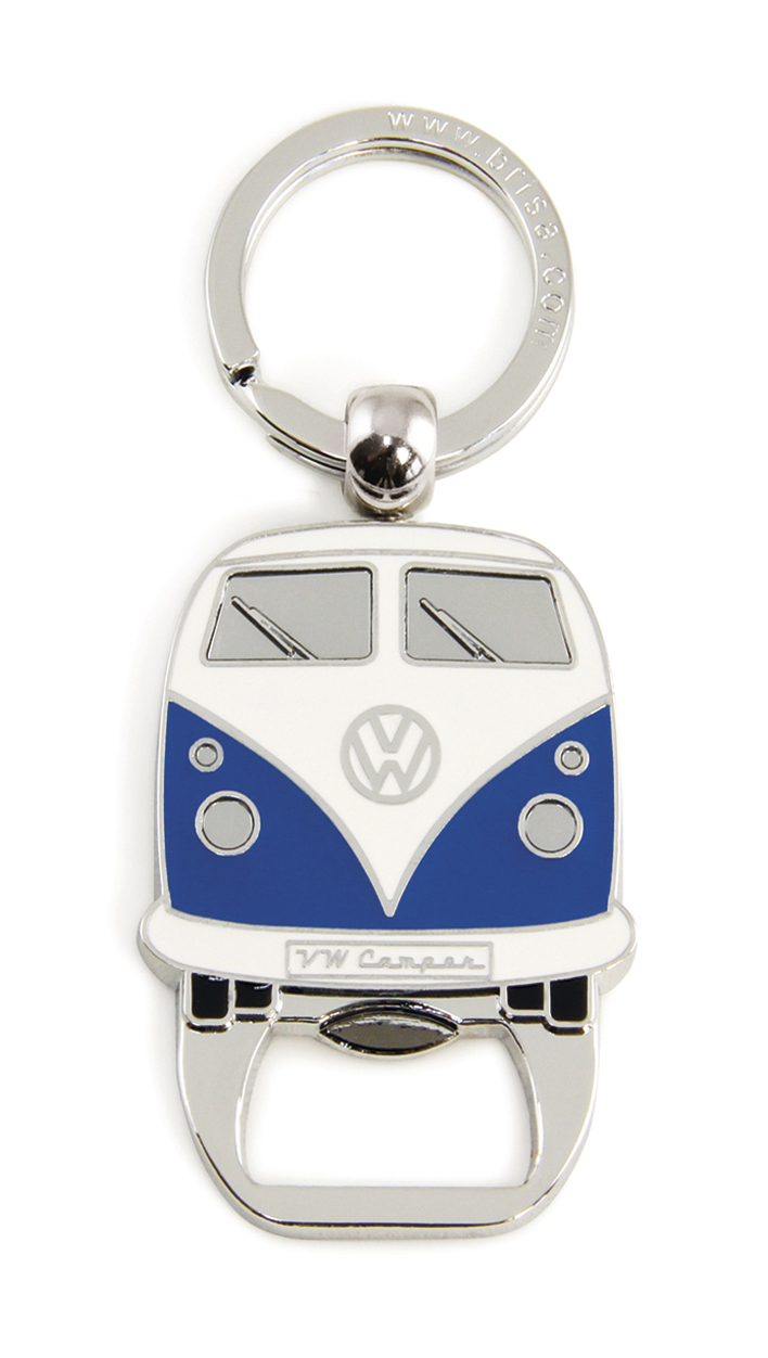 VW Bulli T1 Schlüsselanhänger mit Flaschenöffner blau